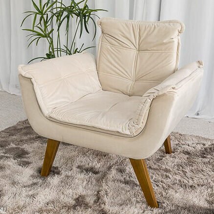 Poltrona Perola Veludo - Imagem 2