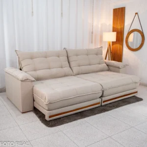 Sofá Retrátil Reclinável Barcelona 2.90m Linho