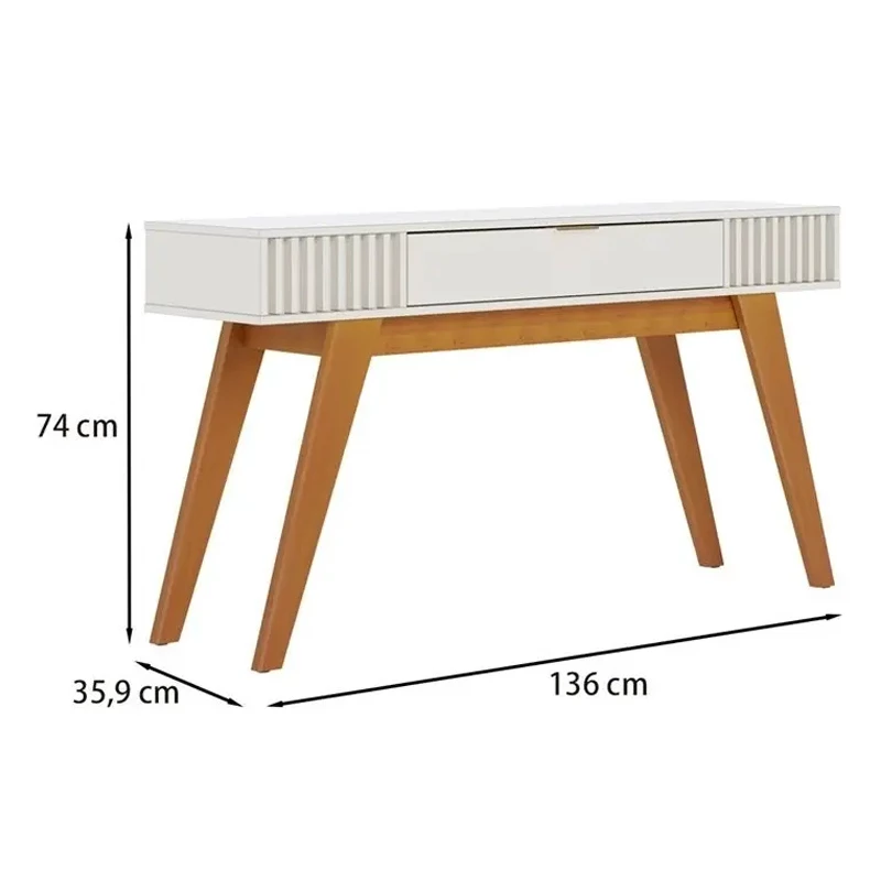 Aparador Riviera Larg. 1.36m C/1 Gaveta e Detalhe Ripado - Imagem 8
