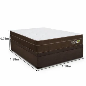Colchão Casal Star One Ortopédico D-65 + Box Baú Casal Prime Confort Sued Blindado - 138x188x75 | Suporta até 280kg - Imagem 6