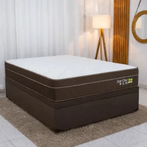 Colchão Casal Star One Ortopédico D-65 + Box Baú Casal Prime Confort Sued Blindado - 138x188x75 | Suporta até 280kg