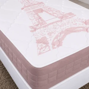 Colchão Solt. Eiffel Molas Ensacadas Rosa + Box Solt. Korino Branca - 88x188x63 | Suporta até 130kg - Imagem 5