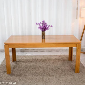 Mesa Athenas 180x90 Amêndoa Clean Tampo Maciço + 6 Cad. Cantiga Boucle - Madeira Maciça - Imagem 8
