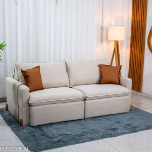 Sofá Retrátil Luma 2.00m Linho - Sem Caixa - Imagem 6