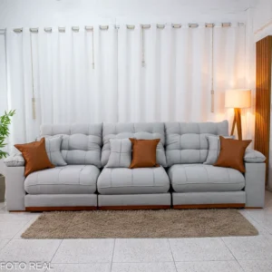 Sofá Retrátil Reclinável Verona 3.20m Linho - Imagem 15