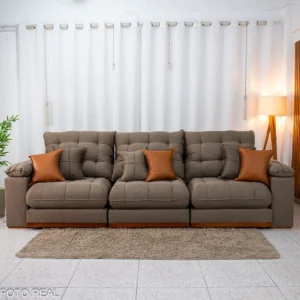 Sofá Retrátil Reclinável Verona 3.20m Linho - Imagem 13