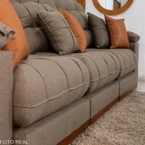 Sofá Retrátil Reclinável Verona 3.20m Linho - Imagem 19